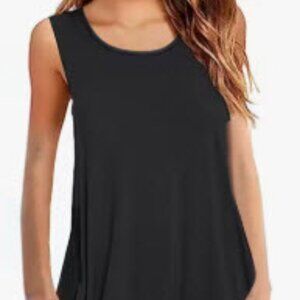 Black basic tank dress